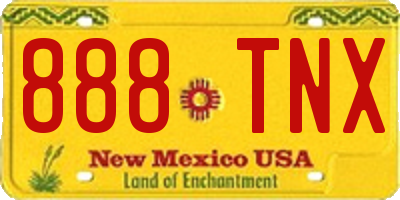 NM license plate 888TNX