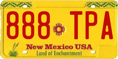 NM license plate 888TPA