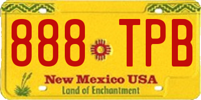 NM license plate 888TPB