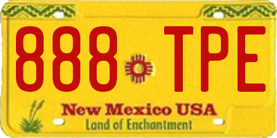 NM license plate 888TPE