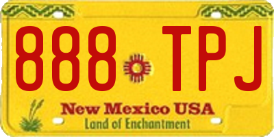 NM license plate 888TPJ