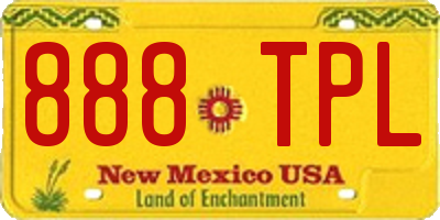 NM license plate 888TPL