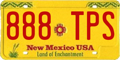 NM license plate 888TPS