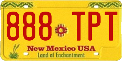 NM license plate 888TPT