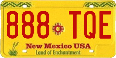 NM license plate 888TQE