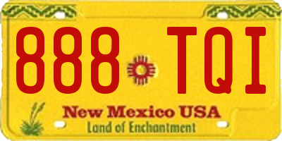 NM license plate 888TQI