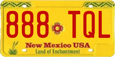 NM license plate 888TQL