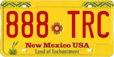NM license plate 888TRC