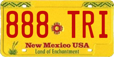 NM license plate 888TRI