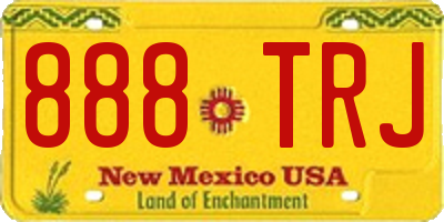 NM license plate 888TRJ