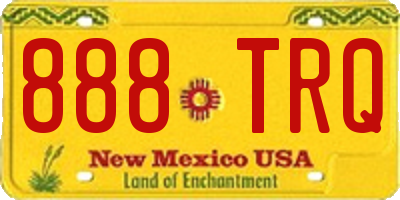 NM license plate 888TRQ