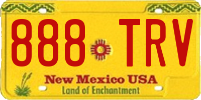 NM license plate 888TRV