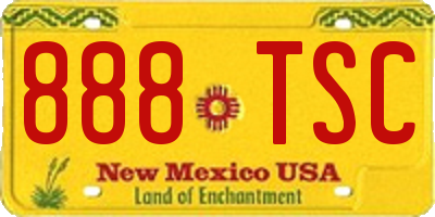 NM license plate 888TSC