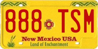 NM license plate 888TSM