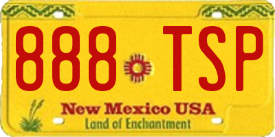 NM license plate 888TSP