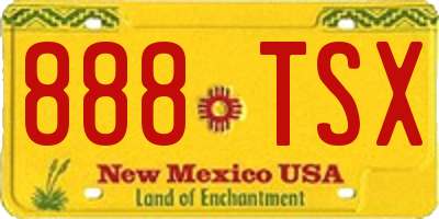 NM license plate 888TSX
