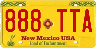 NM license plate 888TTA