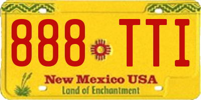 NM license plate 888TTI