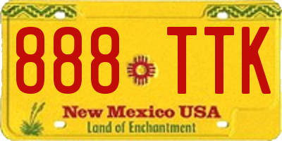 NM license plate 888TTK