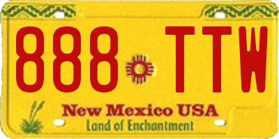 NM license plate 888TTW
