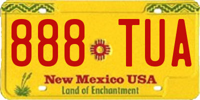 NM license plate 888TUA