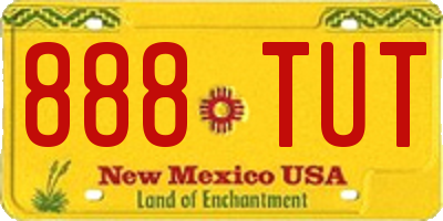 NM license plate 888TUT