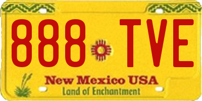 NM license plate 888TVE