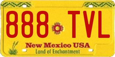 NM license plate 888TVL