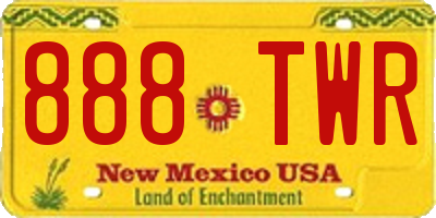 NM license plate 888TWR