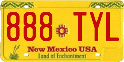 NM license plate 888TYL