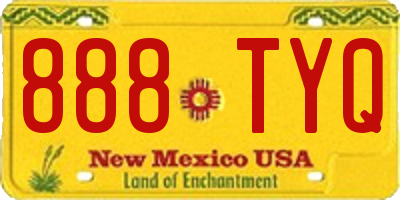 NM license plate 888TYQ