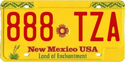 NM license plate 888TZA