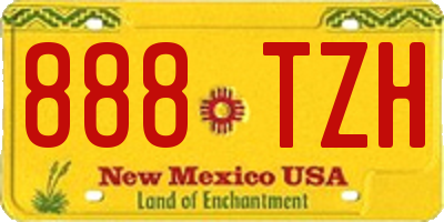 NM license plate 888TZH