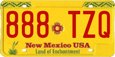 NM license plate 888TZQ