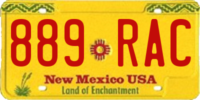 NM license plate 889RAC