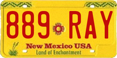 NM license plate 889RAY