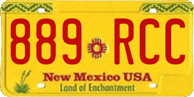 NM license plate 889RCC
