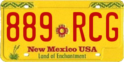 NM license plate 889RCG