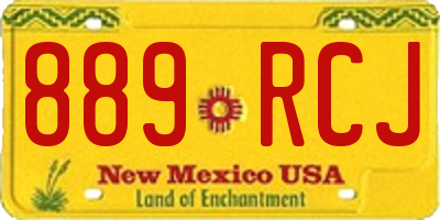 NM license plate 889RCJ
