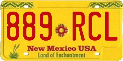 NM license plate 889RCL