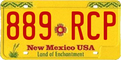 NM license plate 889RCP