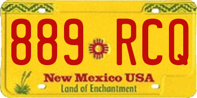 NM license plate 889RCQ