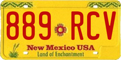 NM license plate 889RCV