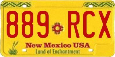 NM license plate 889RCX