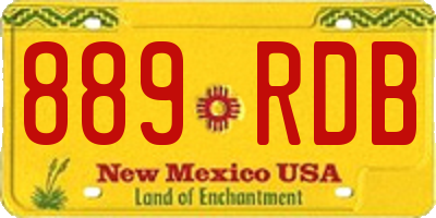 NM license plate 889RDB