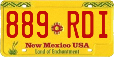 NM license plate 889RDI