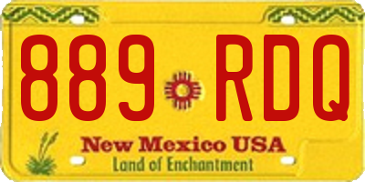 NM license plate 889RDQ