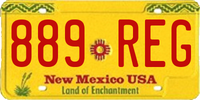 NM license plate 889REG