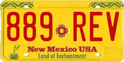 NM license plate 889REV