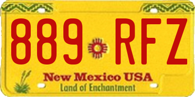 NM license plate 889RFZ